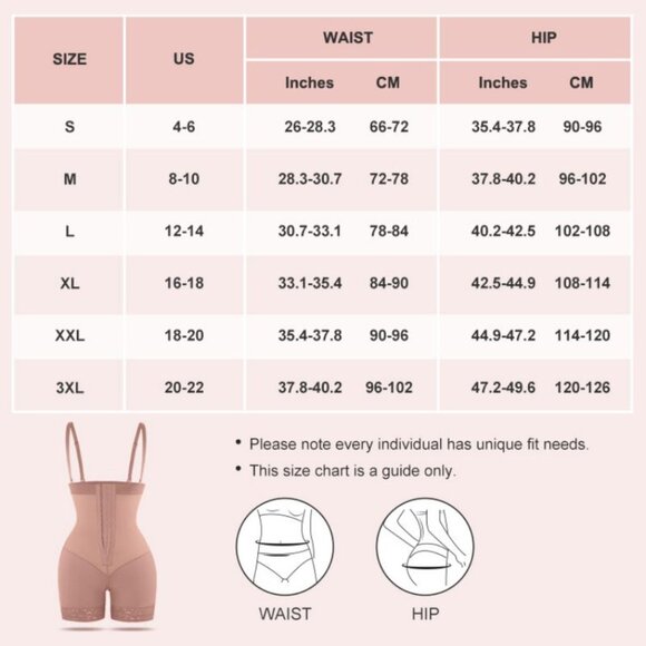Women's Tummy Control Faja Lace Trim Butt Lifter Postoperative Full Body Shaper - Picture 9 of 9